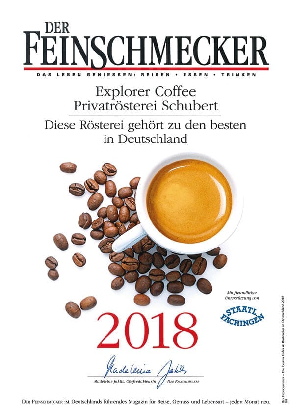 Explorercoffee Auszeichnung Feinschmecker 2018